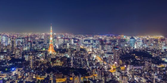 دانلود عکس منظره شهری توکیو در شب