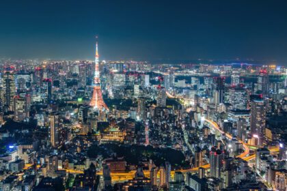 دانلود عکس منظره شهری توکیو در شب