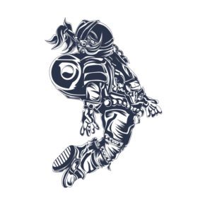 دانلود اثر هنری تصویری جوهر کاری فضانوردی