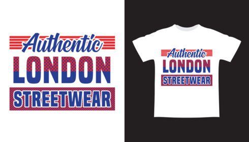 دانلود طرح تی شرت تایپوگرافی مدرن لباس خیابانی لندن