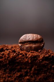 دانلود عکس نزدیک از دانه های قهوه در پشته مخلوط قهوه برشته شده