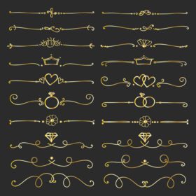 دانلود عناصر طراحی خوشنویسی علامت تجاری تزئینی برای رستوران بوتیک هتل سلطنتی مد جواهرات هرالدیک و سایر تصویر برداری