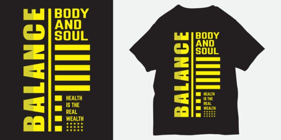 دانلود شعار تعادل جسم و روح برای چاپ تی شرت