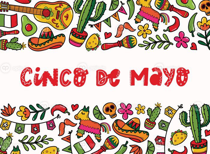دانلود نقل قول cinco de mayo حروف تزئین شده با حاشیه از