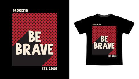 دانلود طرح تی شرت تایپوگرافی باش شجاع