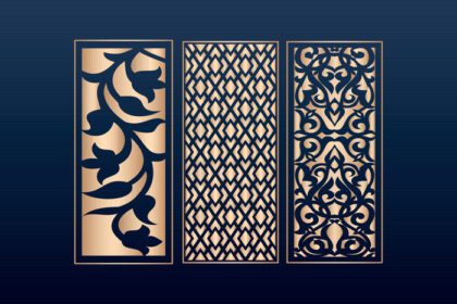 دانلود عناصر تزئینی حاشیه قاب الگوی اسلامی