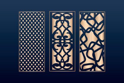 دانلود عناصر تزئینی حاشیه قاب الگوی اسلامی