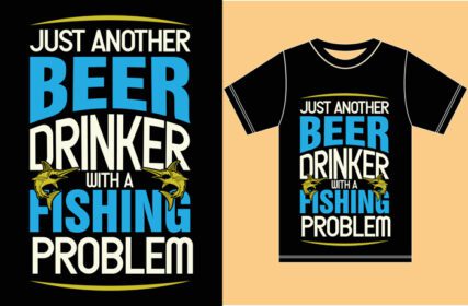 دانلود تی شرت ماهیگیری آبجو فقط یک نوشیدنی آبجو با یک