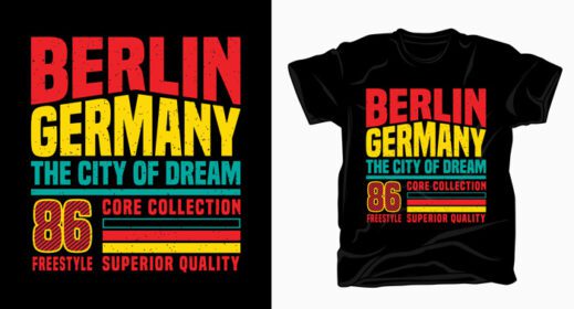 دانلود طرح تایپوگرافی برلین آلمان شهر رویا برای تی شرت