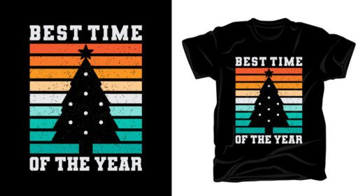 دانلود بهترین تایپوگرافی زمان سال با تی شرت درخت کریسمس