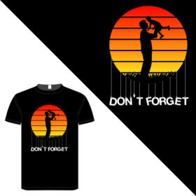دانلود طرح تی شرت رنگ مشکی در مورد سیلوئت و کوه