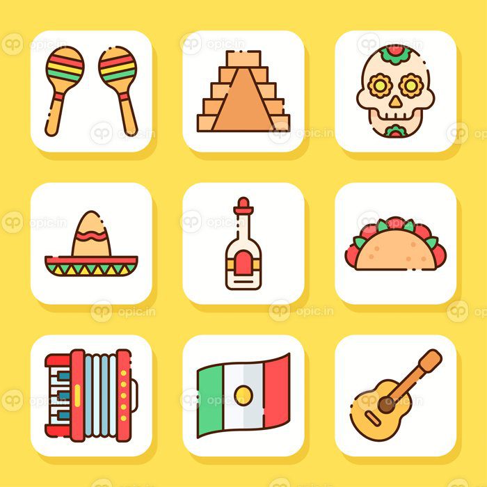 دانلود مجموعه آیکون cinco de mayo