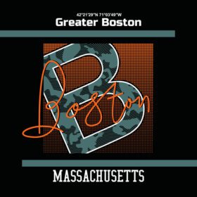 دانلود طرح گرافیکی تایپوگرافی دست حروف بوستون به صورت وکتور