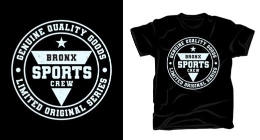 دانلود طرح تی شرت تایپوگرافی خدمه ورزشی برانکس