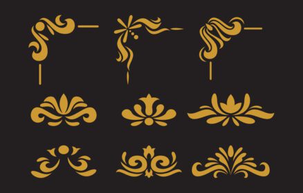 دانلود حاشیه طلایی و قاب تزئینی