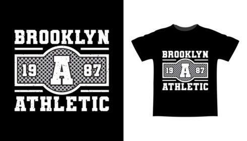 دانلود طرح تی شرت تایپوگرافی ورزشی بروکلین