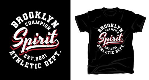 دانلود طرح تی شرت تایپوگرافی روح قهرمان بروکلین
