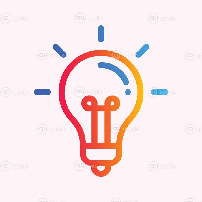 دانلود آیکون لامپ رنگارنگ تصویر آیکون تخت