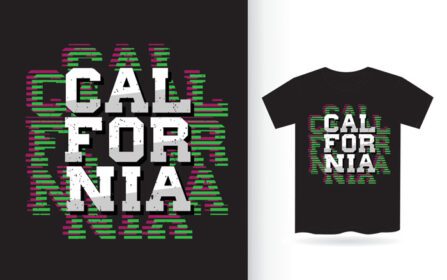 دانلود طرح تایپوگرافی مدرن کالیفرنیا برای چاپ تی شرت eps