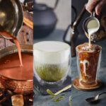 دانلود وکتور گربه ناز در باغ گل با پروانه