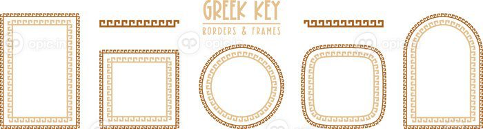دانلود مجموعه قاب و حاشیه کلید یونانی تزئینی باستانی