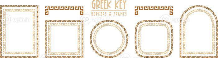 دانلود مجموعه قاب و حاشیه کلید یونانی تزئینی باستانی