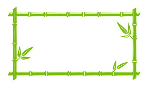 دانلود قاب مستطیل تنه بامبو سبز بامبو جعبه متن طبیعی