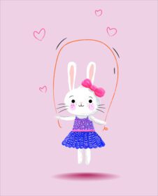 دانلود آیکون خرگوش زیبا کارتونی آیکون شخصیت وکتور تصویر