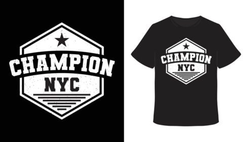 دانلود طرح تی شرت تایپوگرافی قهرمان شهر نیویورک