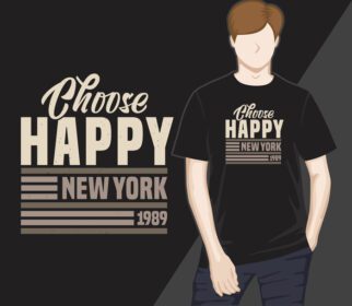دانلود انتخاب طرح تی شرت تایپوگرافی شاد