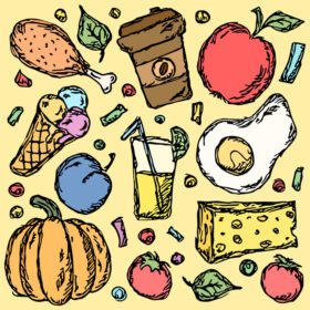 دانلود آیکون doodle icons food
