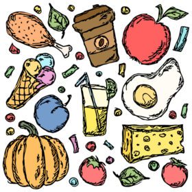 دانلود آیکون doodle icons food