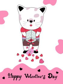 دانلود مجموعه تبریک روز ولنتاین با طرح گربه های ناز a