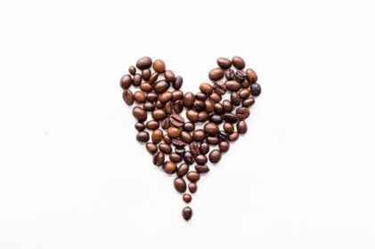 دانلود عکس قلب ساخته شده از دانه قهوه