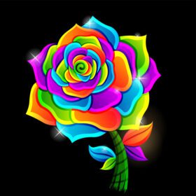 دانلود تصویر گل رز زیبای رنگارنگ با رنگارنگ