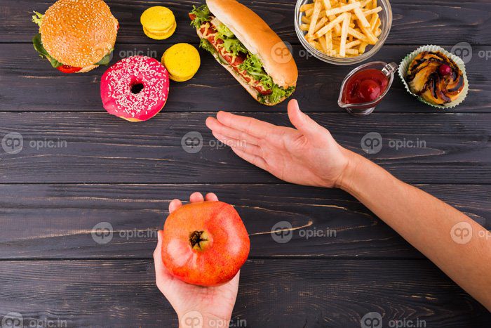 دانلود عکس غذای سالم و ناسالم