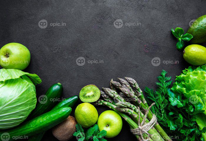 دانلود عکس پس زمینه مفهومی غذای گیاهی سالم