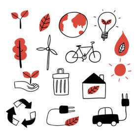 دانلود آیکون eco icon set اکولوژی دوستدار محیط زیست فناوری سبز و
