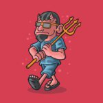 دانلود وکتور کدو تنبل شخصیت بابا نوئل با احساس شاد چهره شاد