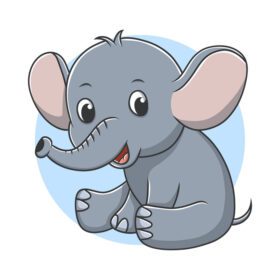 دانلود آیکون فیل آیکون کارتونی تصویر سافاری پستانداران کوچک