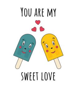 دانلود دو تا بستنی عاشقانه و نوشته تو من هستی