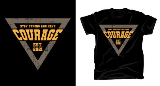 دانلود تایپوگرافی شجاعت برای طرح تی شرت