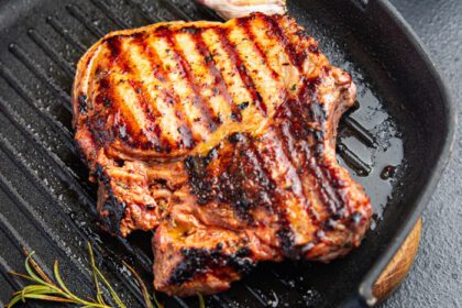 دانلود عکس گوشت استیک گریل گوشت خوک سرخ شده گوشت گاو سالم غذای تازه غذا