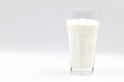 دانلود عکس شیر در نمای شیشه ای روی پس زمینه سفید