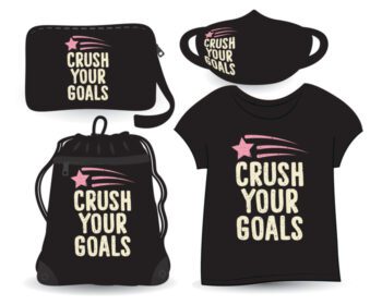 دانلود طرح حروف crush your goal برای تی شرت و تجارت