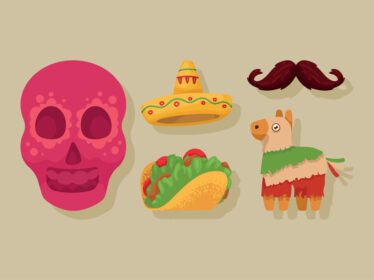 دانلود آیکون پنج آیکون فرهنگ مکزیکی