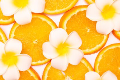 دانلود عکس ترکیب الگوی میوه نارنجی پس زمینه غذای سالم تابستانی