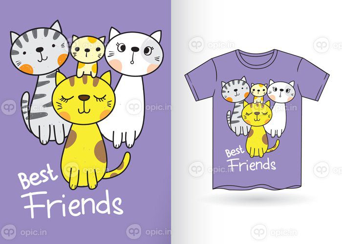 دانلود دستی گربه های برش کشیده برای تی شرت