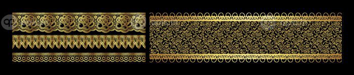 دانلود ست حاشیه های تزئینی طلایی