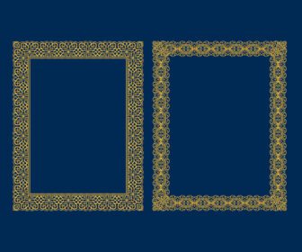 دانلود مجموعه قاب و حاشیه های وینتیج تزئینی لوکس وکتور قاب عکس طلایی طرح الگوی دکوراسیون